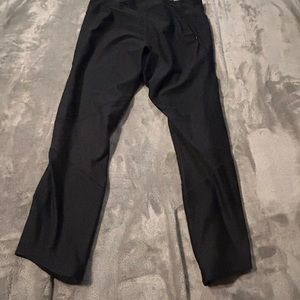 Under Armour cropped leggings with super cute cut at bottom.